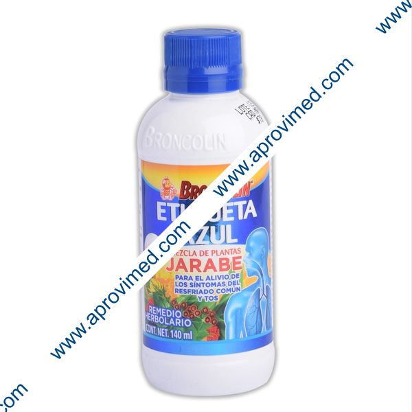 BRONCOLIN Etiqueta Azul JARABE 140 ML.