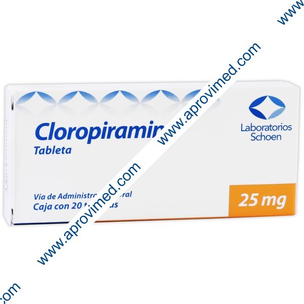 CLOROPIRAMINA (Schoen) c/20 TABS. 25 MG.