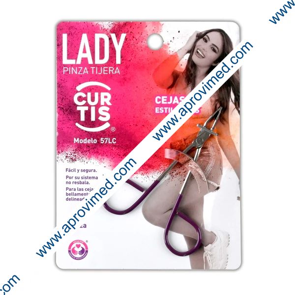 PINZA TIJERA PARA CEJAS (Curtis) Mod. 57LC Blister c/1 Pza.