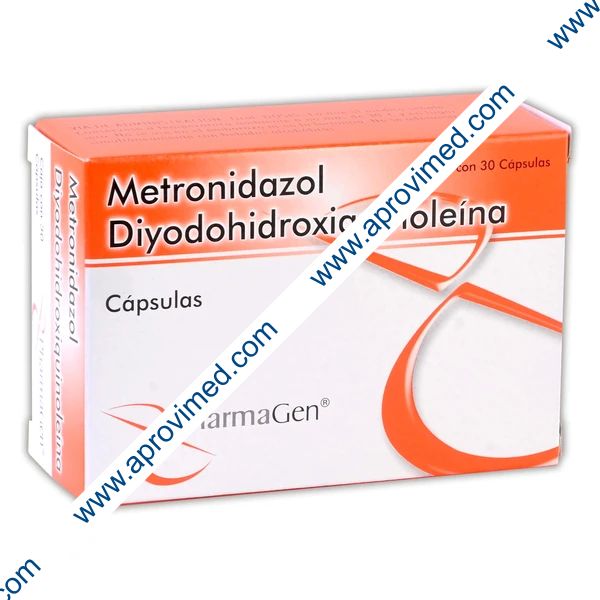 METRONIDAZOL/DIYODOHIDROXIQUINOLEÍNA (Pharmagen) c/30 CAPS. 400/200 MG.