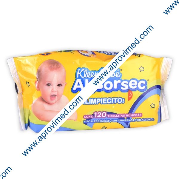 KLEENBEBÉ ABSORSEC ¡Limpiecito! Paq. c/120 TOALLITAS.