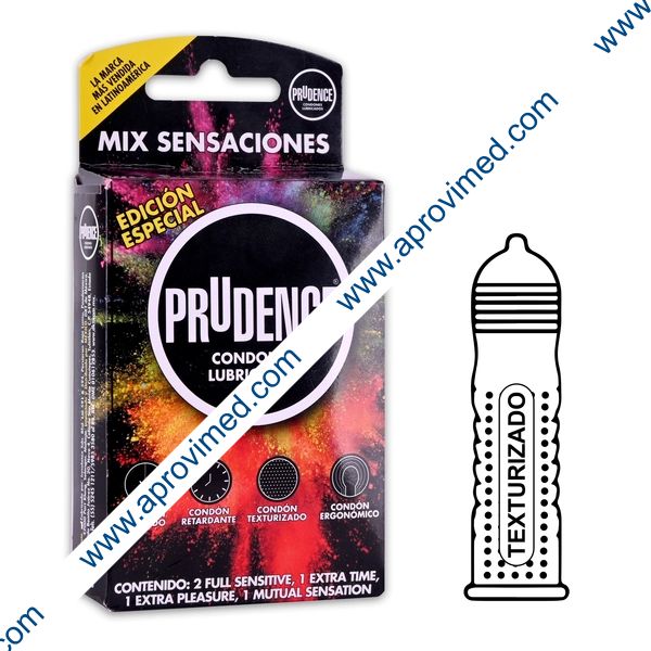 PRUDENCE MIX SENSACIONES Caja c/5 CONDONES.