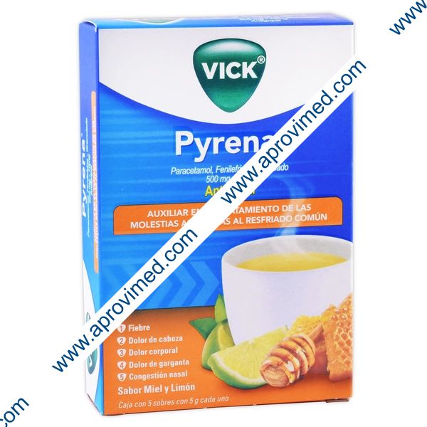 VICK PYRENA Sab. MIEL-LIMÓN c/5 SOBS. 5 G. Granulado 500/10 MG.