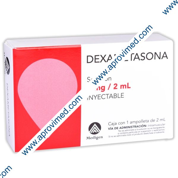 DEXAMETASONA (Medigen) Sol. Iny. c/1 AMPTA. 8 MG/2 ML.