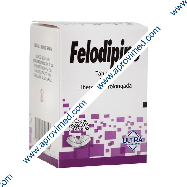FELODIPINO (Ultra) c/20 TABS. L.P. 5 MG.