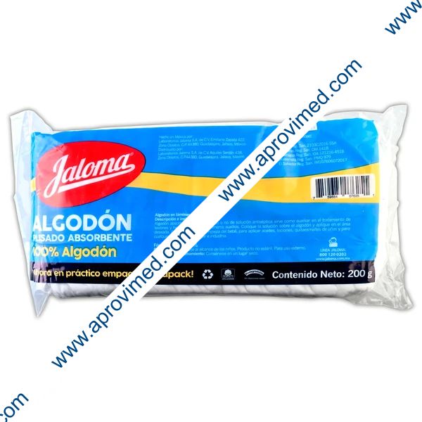 ALGODON ABSORBENTE PLISADO (Jaloma) Bolsa c/200 G.