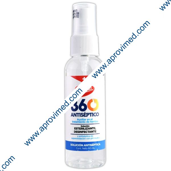 360 ANTISÉPTICO SOLUCIÓN Fco. Atomizador 60 ML. 60 PPM.