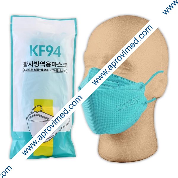 MASCARA PROTECTORA ADULTO KF94 Col. Verde BOLSA c/10 Pzs.