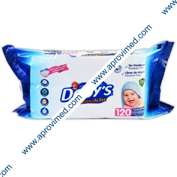 DODYS DERMO ACTIVE (Azul) Toallitas Húmedas Paq. c/120 Pzs.