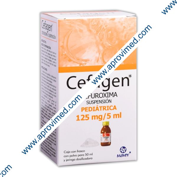 CEFAGEN SUSP. Pediátrica Fco. 50 ML. 125 MG/5 ML.