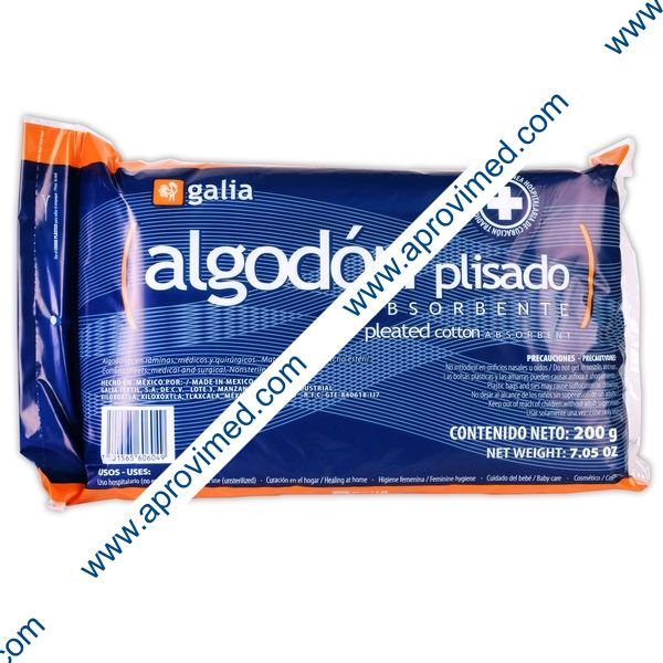 ALGODÓN ABSORBENTE PLISADO (Galia) Bolsa c/200 G.