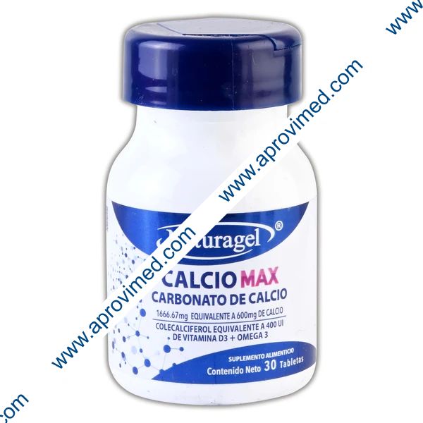 CALCIO MAX c/30 TABS. 600 MG/400 UI.