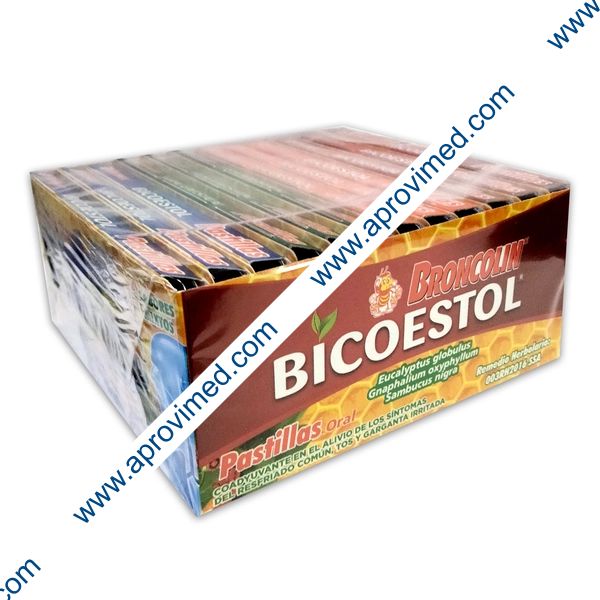 BICOESTOL Sabor Mixto Cartera c/8 PASTILLAS Exh. c/12 Pzs.