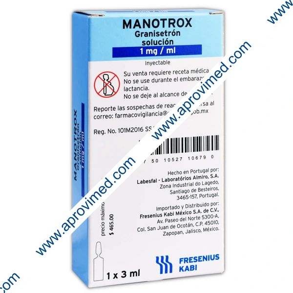 MANOTROX Sol. Iny. c/1 AMPTA. 3 ML. 1 MG/1 ML.