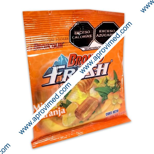 BRONCO FRESH CARAMELO Miel Naranja c/2 Pzs. 66 G.