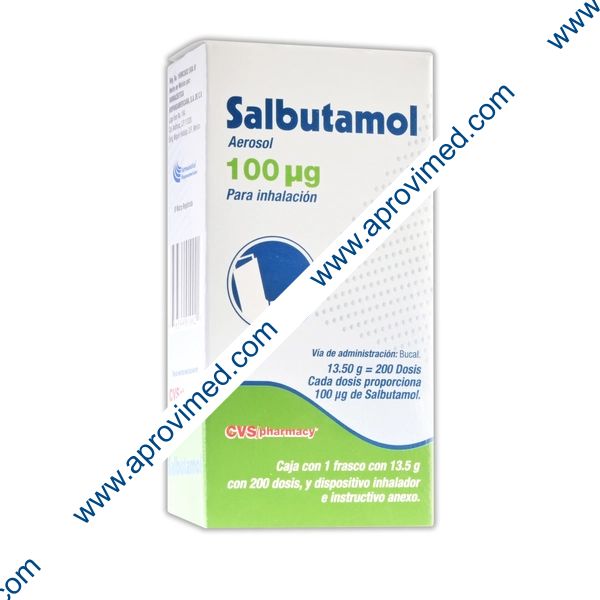 SALBUTAMOL AEROSOL p/Inhalación c/1 Fco. 13.5 G. c/200 Dosis. 100 MCG.