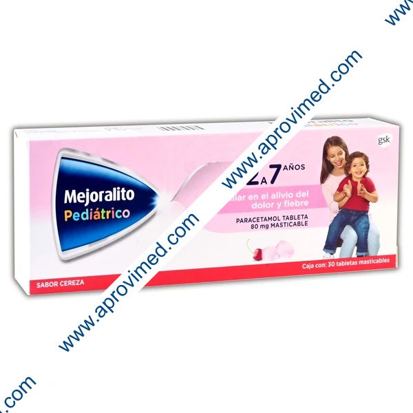 MEJORALITO Pediátrico (2-7 años) c/30 TABS. Masts. 80 MG.