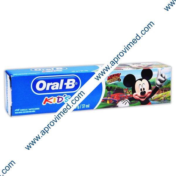 ORAL-B KID´S "MICKEY" Pasta Dental Sabor Chicle Tubo 50G/37ML.