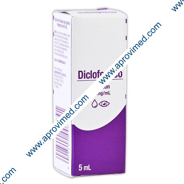 DICLOFENACO (Grin) Sol. Oft. Fco. Gotero 5 ML. 1 MG/1 ML.