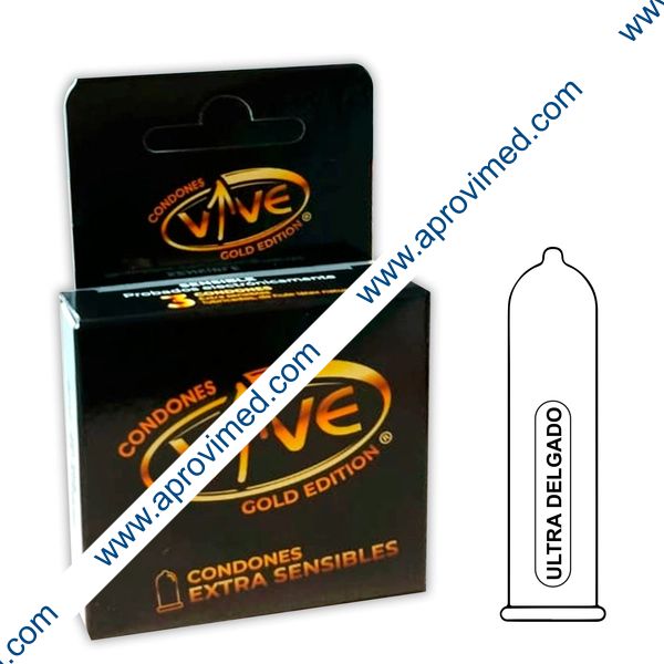 VIVE GOLD EDITION Extra Sensible Caja c/3 CONDONES.