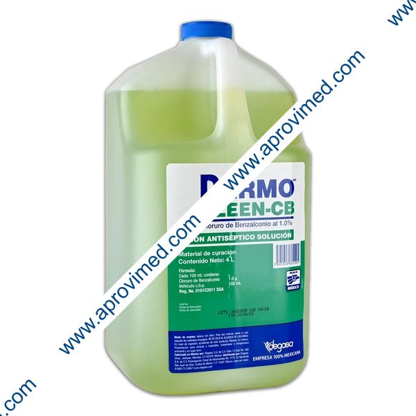 DERMOCLEEN-CB Jabon Antiséptico SOLUCIÓN al 1% Envase c/4 L.