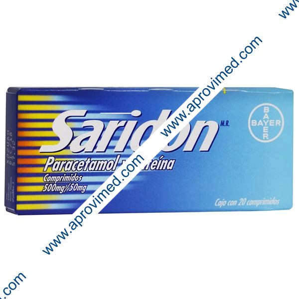SARIDON c/20 COMPS. 500/50 MG.