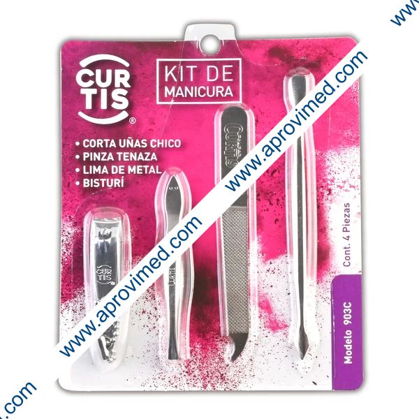 KIT DE MANICURA (Curtis) Blister c/4 Pzs.