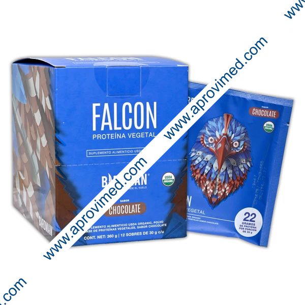FALCON PROTEIN Sab. CHOCOLATE Cja. c/12 SOBS. POLVO 30 G.