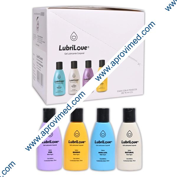 LUBRILOVE GEL Lubricante Corporal SABS. SURT. EXHIB. c/8 FCOS. 75 ML.