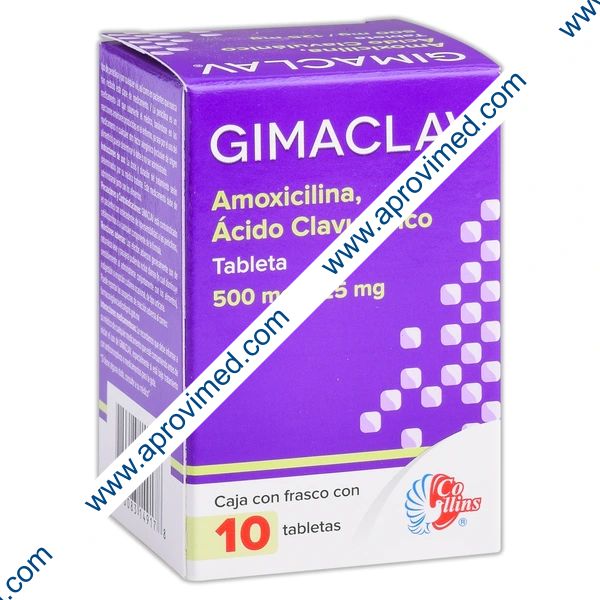 GIMACLAV c/10 TABS. 500/125 MG.