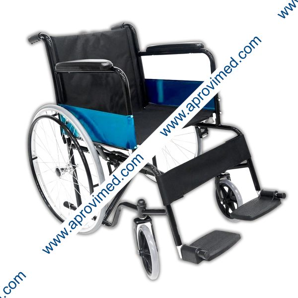 SILLA DE RUEDAS de ACERO (Mobicare) Mod. ECG800 Col. Negro 24"