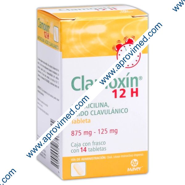 CLAMOXIN 12H c/14 TABS. 875/125 MG.