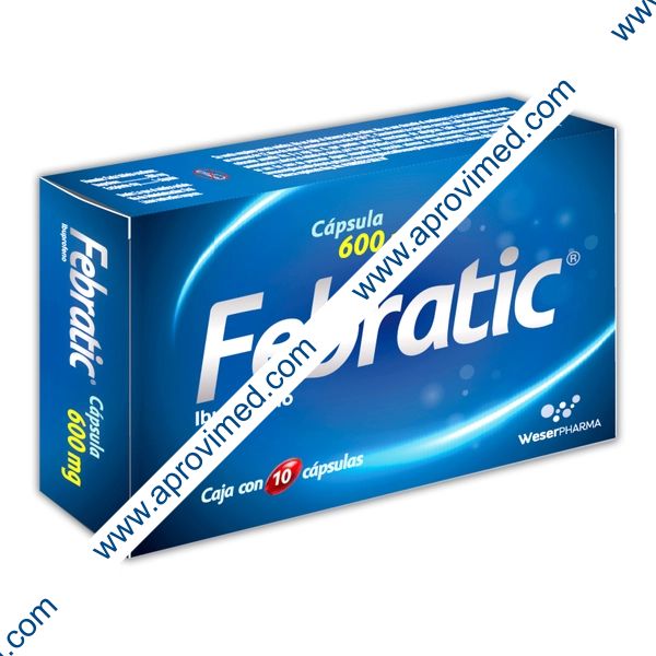FEBRATIC c/10 CAPS. 600 MG.