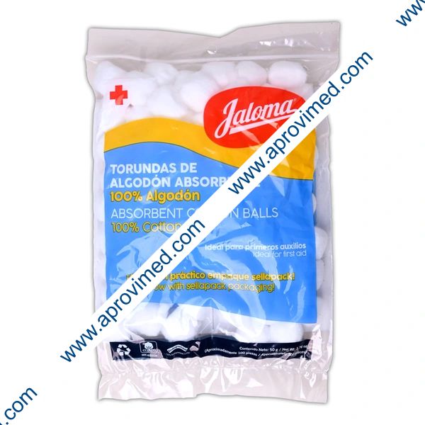 TORUNDAS de ALGODÓN ABSORBENTE (Jaloma) Bolsa c/100 Pzs. (50g).