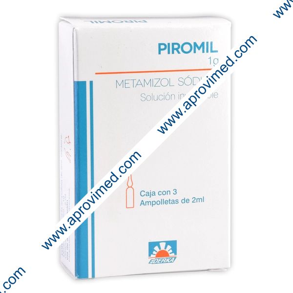 PIROMIL Sol. Iny. c/3 AMPTAS. 1 G/2 ML.