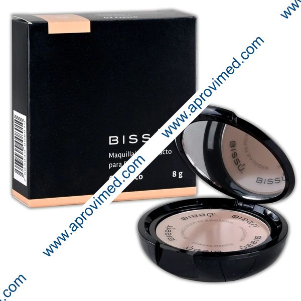 BISSÚ MAQUILLAJE COMPACTO p/ROSTRO (A.M.) Tono 02-Fresco c/1 Pza. 8 G.