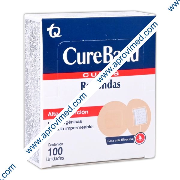 CUREBAND VENDITAS REDONDAS Col. Piel Cja. c/100 Pzs.