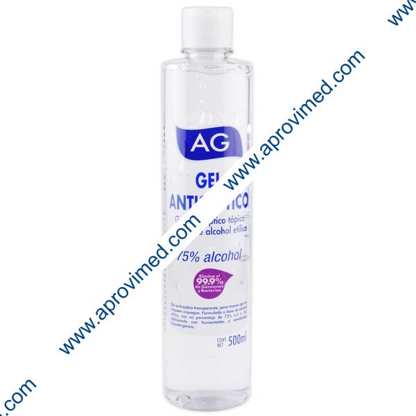 GEL ANTISÉPTICO p/MANOS al 75% (AG) Fco. c/ 500 ML.