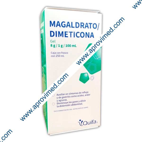 MAGALDRATO/DIMETICONA (Perrigo) GEL Fco. 250 ML. 8-1 G/100 ML.