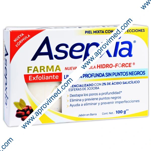 JABÓN ASEPXIA Farma Exfoliante c/AC. SALICÍLICO 100 G.