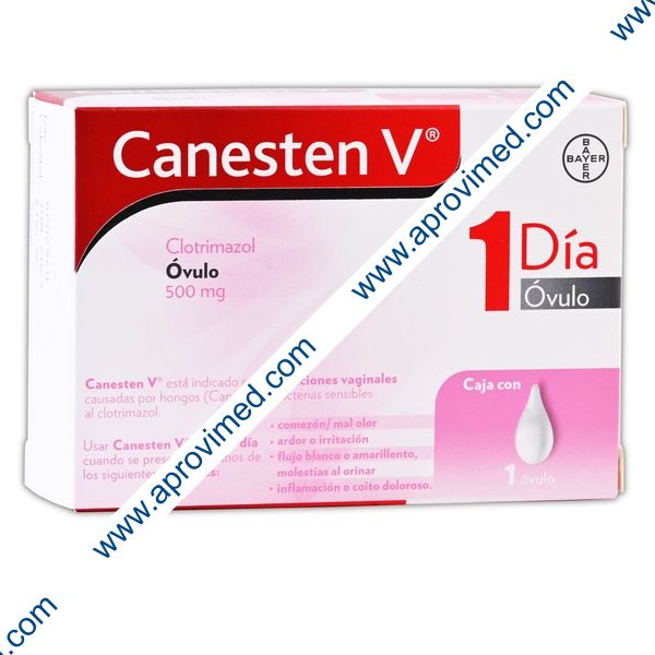 CANESTEN V 1 DÍA c/1 ÓVULO 500 MG.