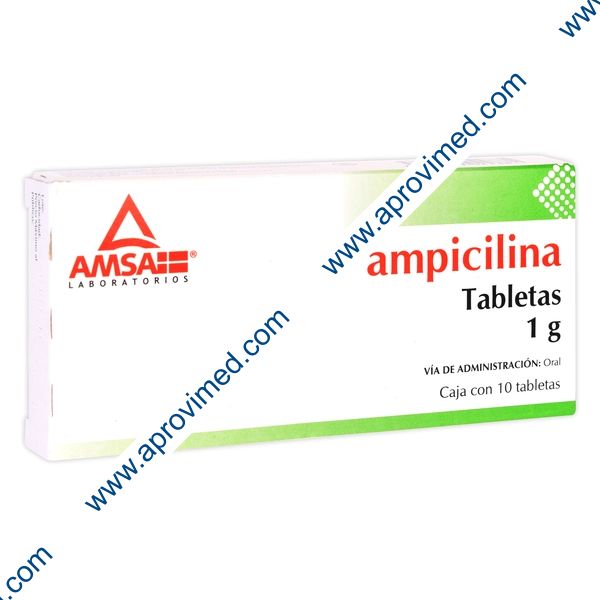 AMPICILINA (Amsa) c/10 TABLETAS 1 G.