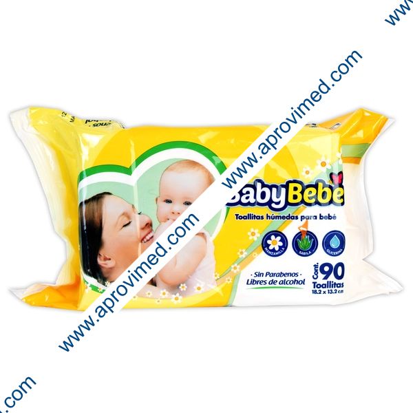 BABY BEBÉ Toallitas Húmedas Paq. c/ 90 Pzs.