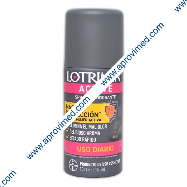 LOTRIMIN ACTIVE "Mujer" SPRAY DESODORANTE Para Pies Fco. 150 ML.