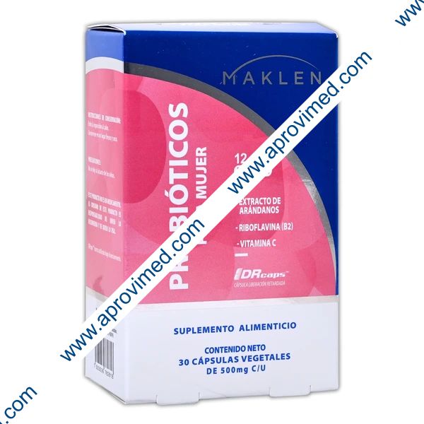 PROBIÓTICOS PARA MUJER (Maklen) c/30 CAPS. L.R. 500 MG.