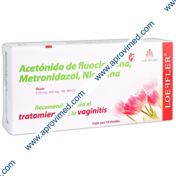 FLUOCINOLONA/METRONIDAZOL/NISTATINA c/10 OVS. 0.5mg/500mg/100,000u.