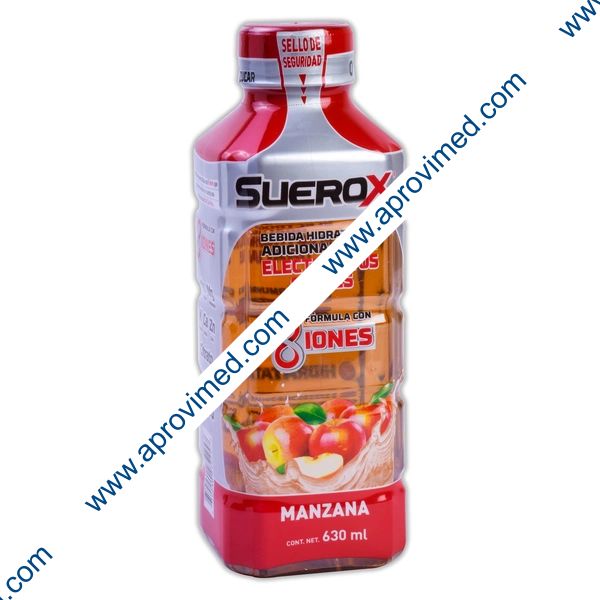SUEROX 8 IONES Bebida Hidratante SABOR MANZANA 630 ML.