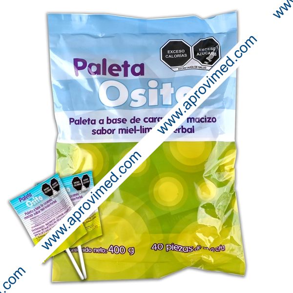 PALETA OSITO Bolsa c/40 Pzs. 40 Kcal/10 G.