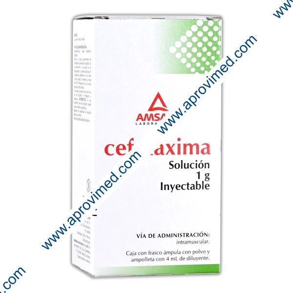 CEFOTAXIMA (Amsa) I.M. Sol. Iny. c/1 FCO. AMP. 1 G/4 ML.
