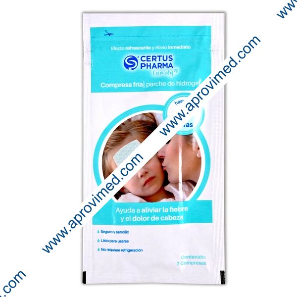 COMPRESA FRÍA PARCHE DE HIDROGEL (CertusPharma) Sobre c/2 Pzs.